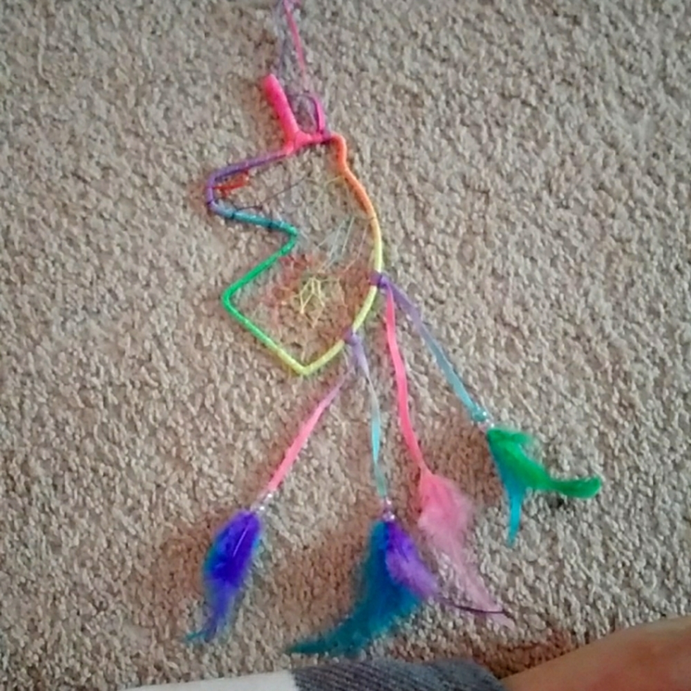 Rainbow unicorn dream catcher